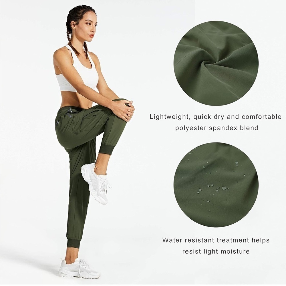NWT Olive Cargo Jogger Pants Water Resistant UPF 50+ Outdoor Hiking Casual XXXL - Picture 7 of 12